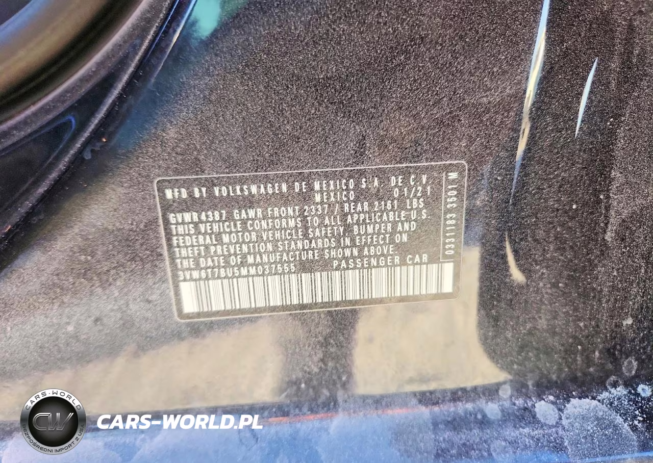 2021 Volkswagen Jetta Gli VIN:3VW6T7BU5MM037555 - 12