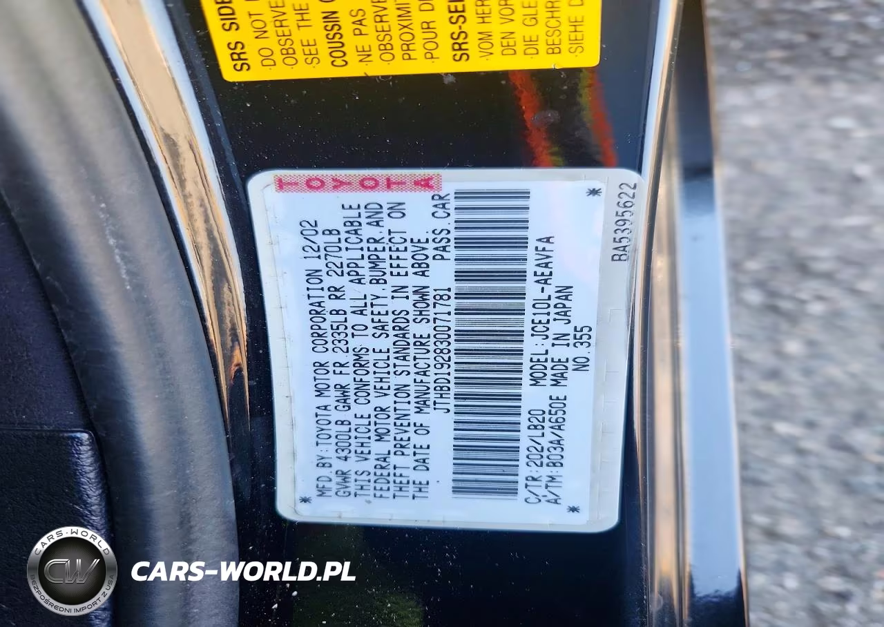 2003 Lexus Is 300 Base VIN:JTHBD192830071781 - 12