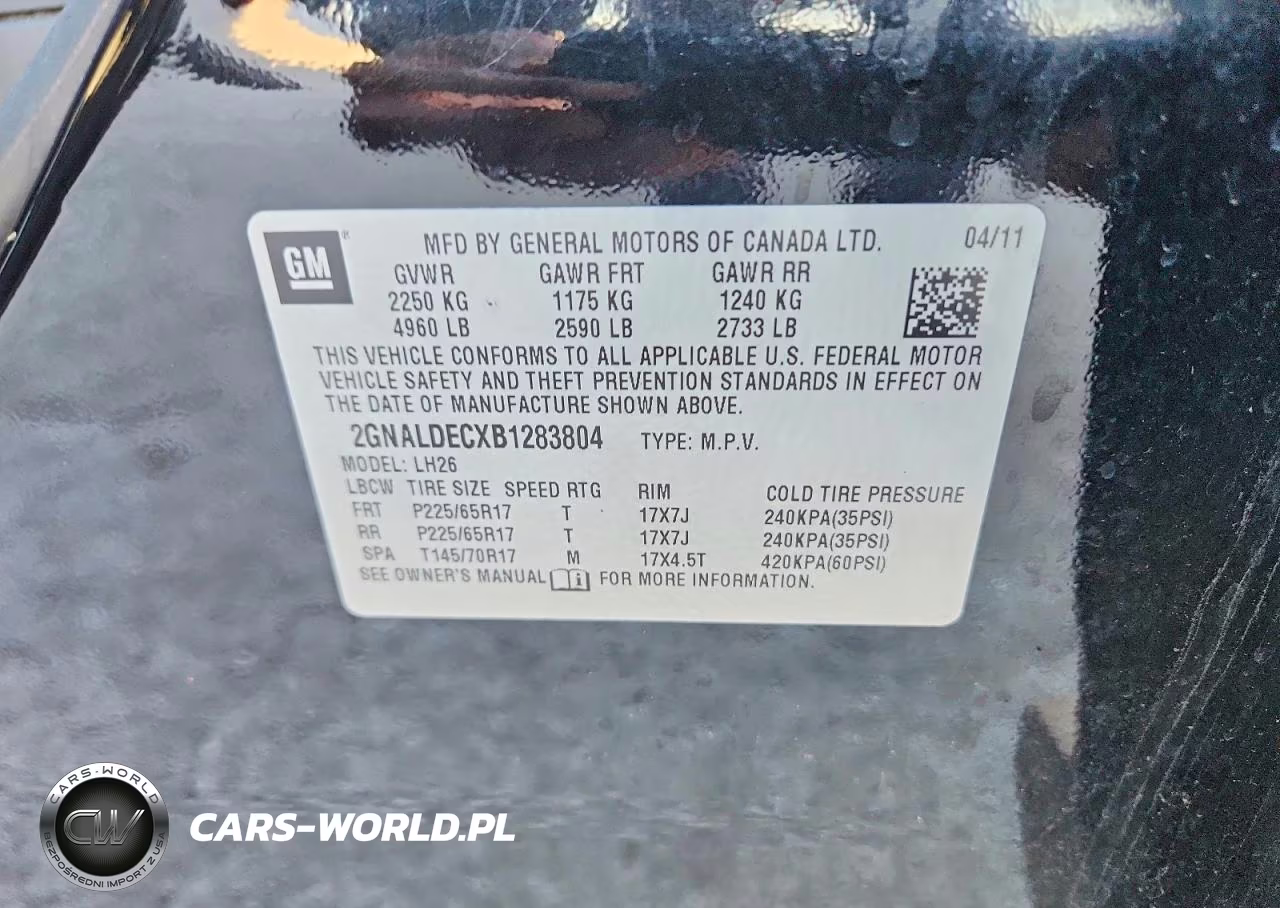 2011 Chevrolet Equinox Lt VIN:2GNALDECXB1283804 - 13