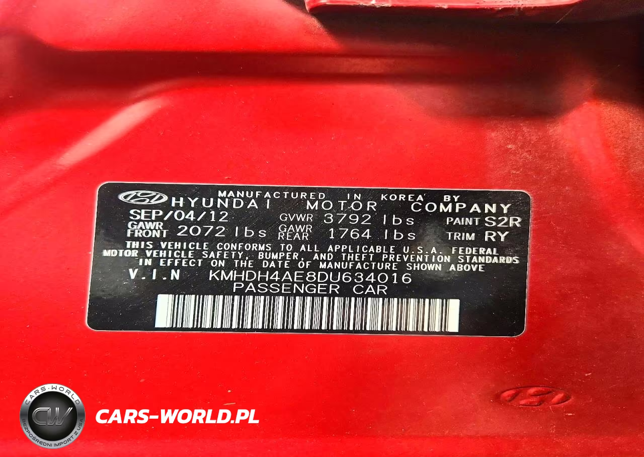 2013 Hyundai Elantra Limited VIN:KMHDH4AE8DU634016 - 12