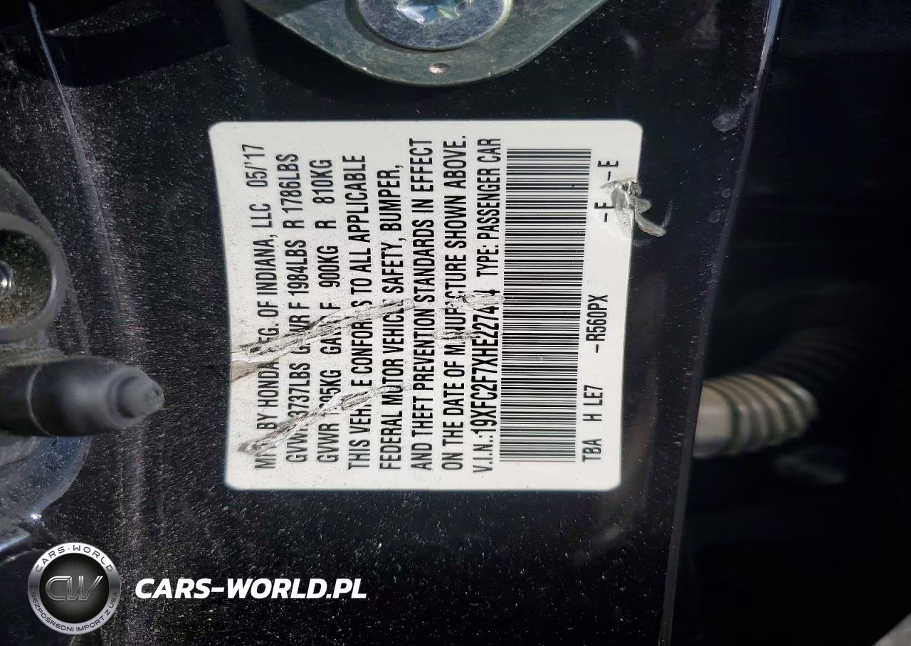 2017 Honda Civic Ex VIN:19XFC2F7XHE227474 - 12