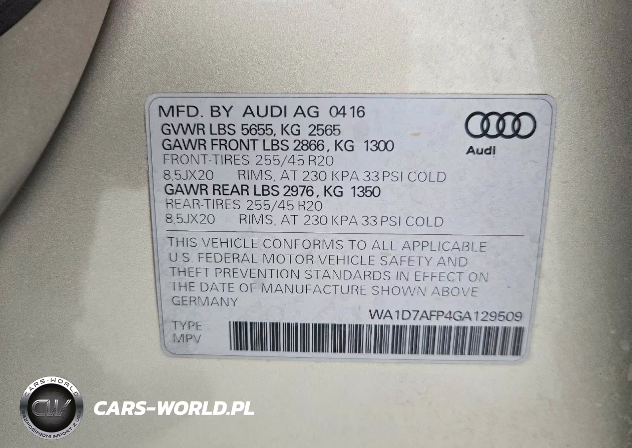 2016 Audi Q5 Premium Plus S-Line VIN:WA1D7AFP4GA129509 - 13