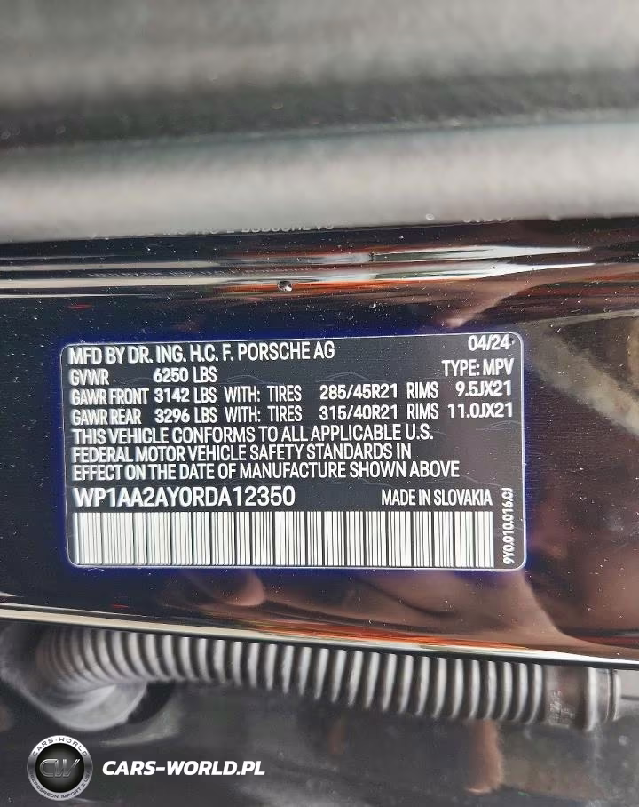 2024 Porsche Cayenne VIN:WP1AA2AY0RDA12350 - 13