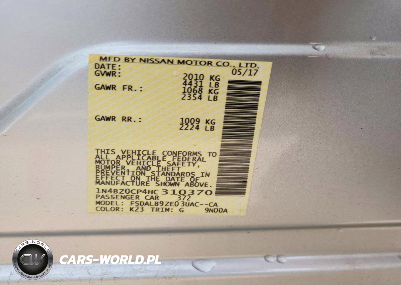 2017 Nissan Leaf S VIN:1N4BZ0CP4HC310370 - 12