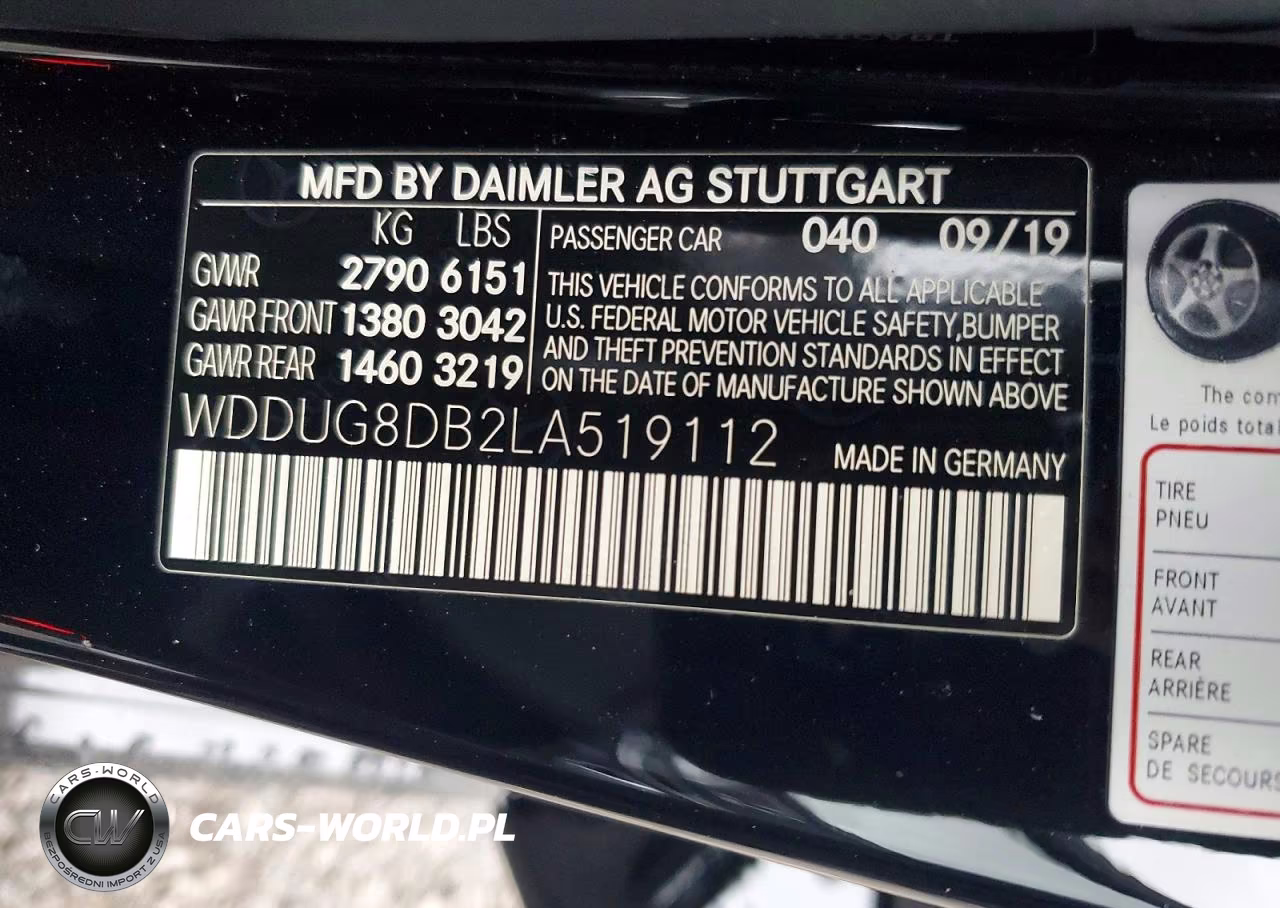 2020 Mercedes-Benz S 560 VIN:WDDUG8DB2LA519112 - 13