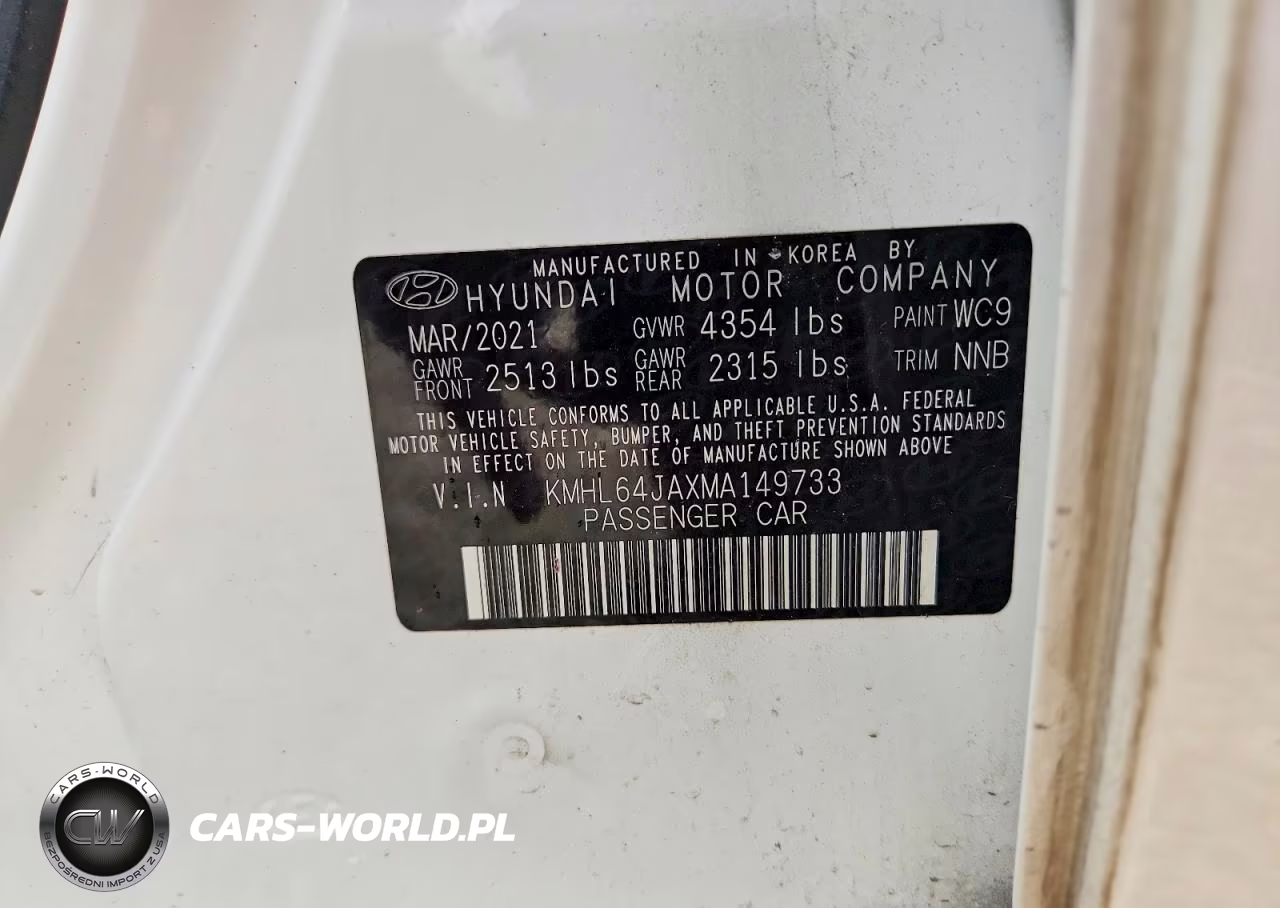 2021 Hyundai Sonata Sel VIN:KMHL64JAXMA149733 - 13
