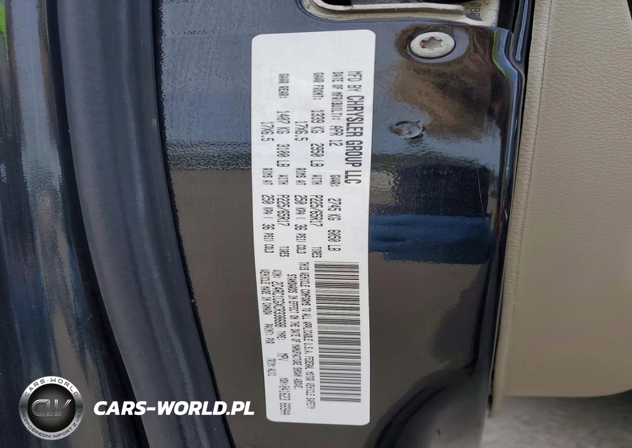 2012 Chrysler Town & Country Touring L VIN:2C4RC1CGXCR338688 - 13