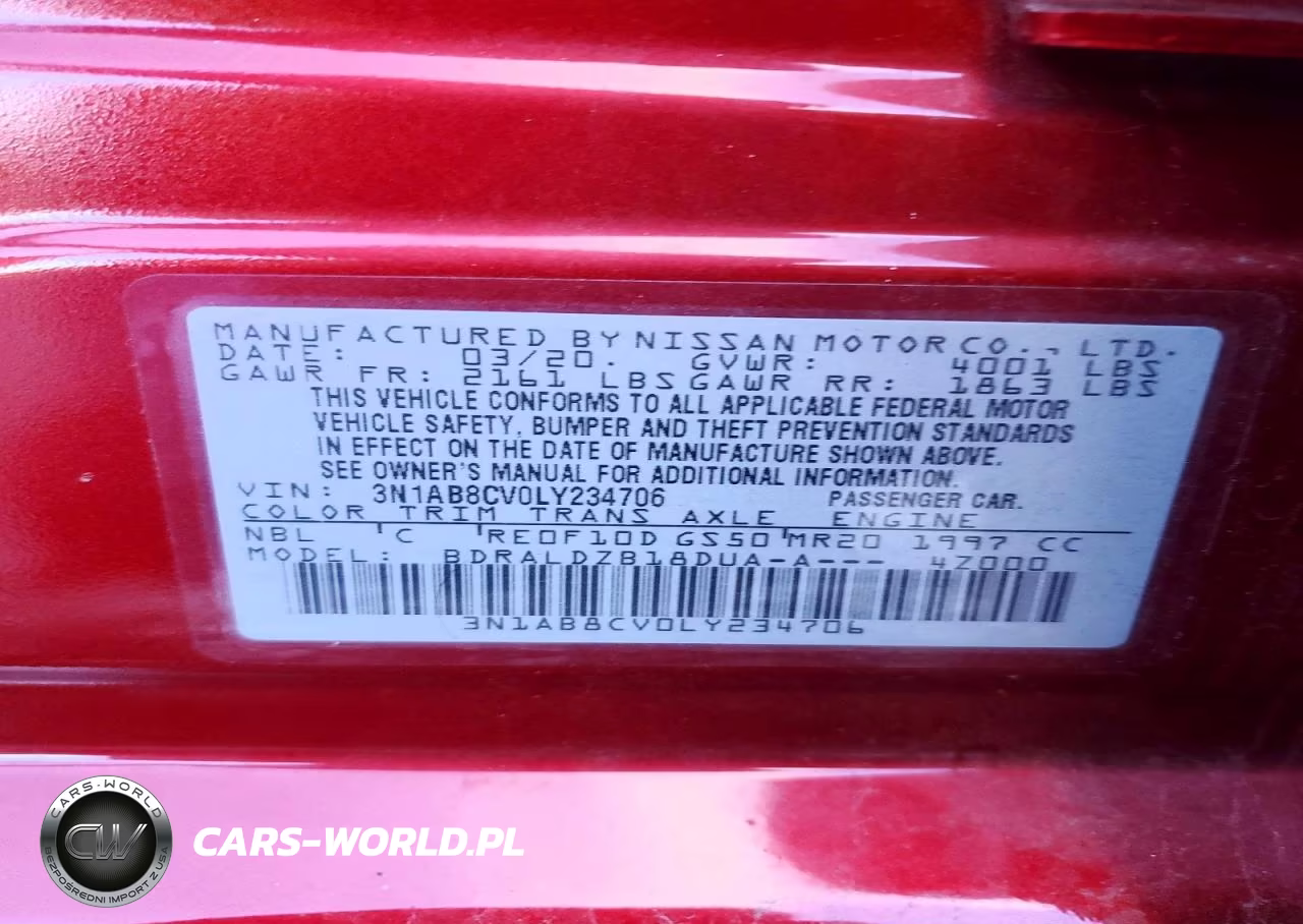 2020 Nissan Sentra Sv VIN:3N1AB8CV0LY234706 - 12