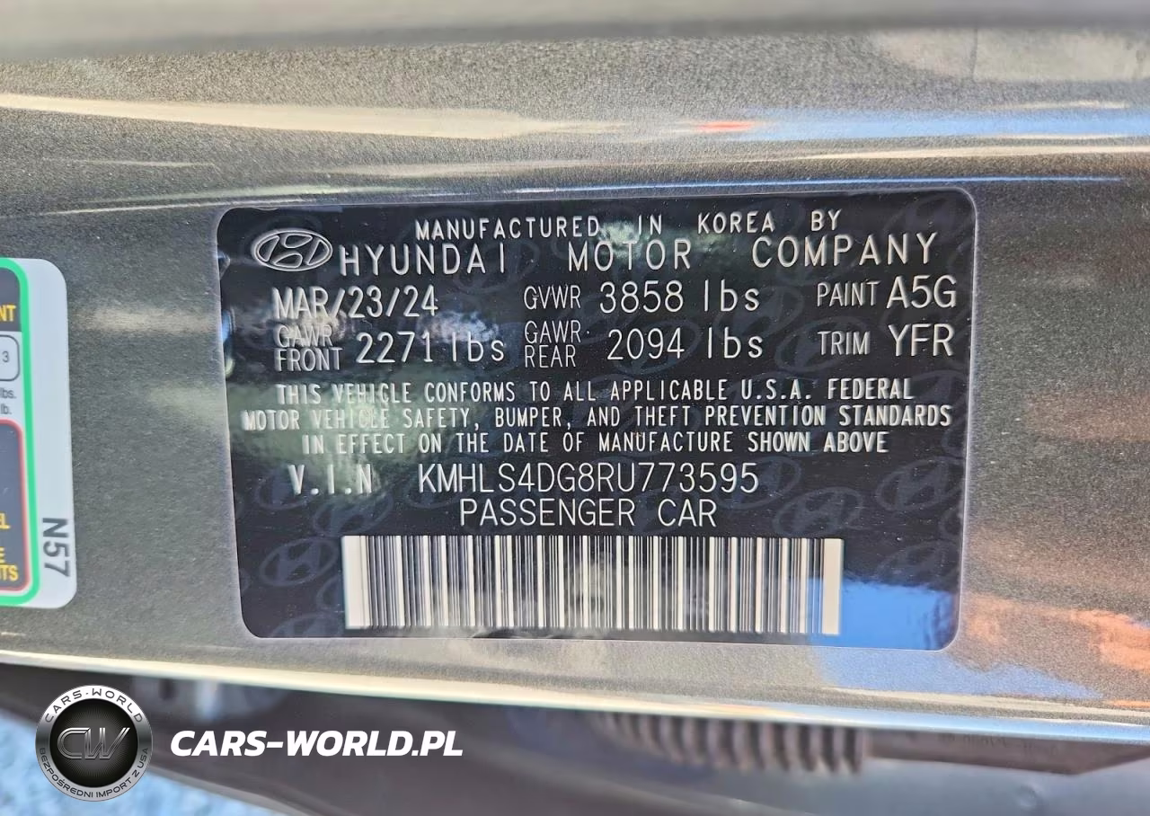 2024 Hyundai Elantra Sel VIN:KMHLS4DG8RU773595 - 13