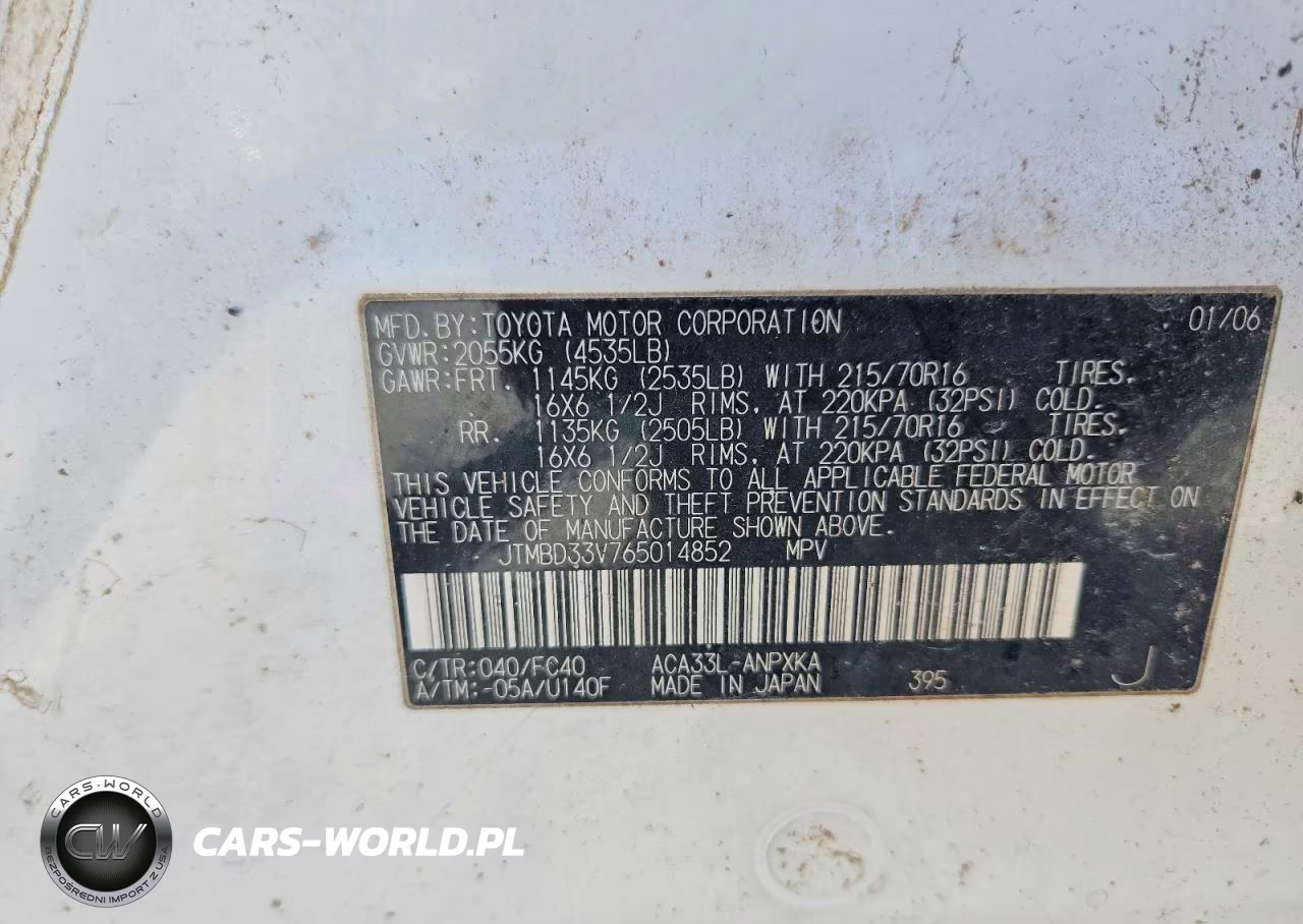 2006 Toyota Rav4 Base VIN:JTMBD33V765014852 - 12
