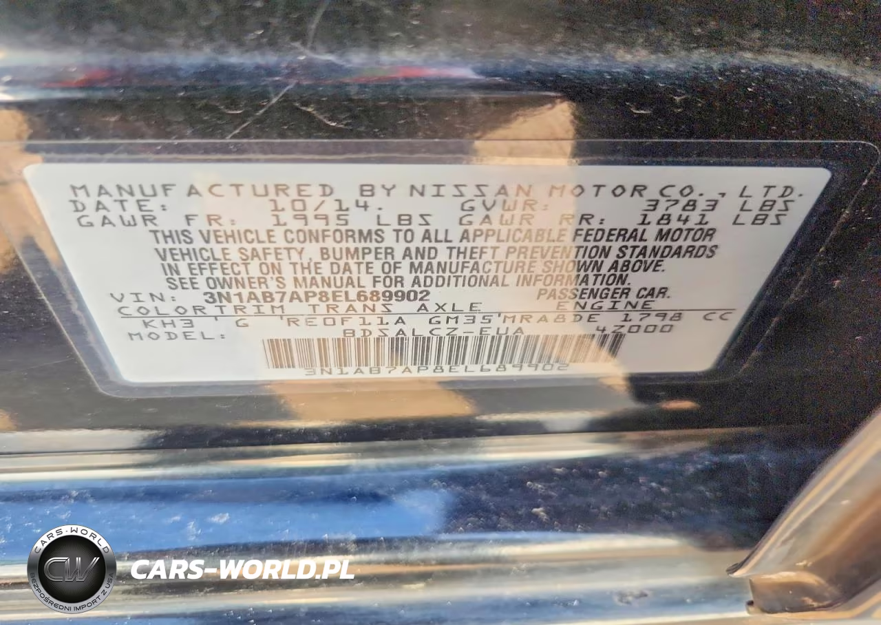 2014 Nissan Sentra 2.0 Sl Fe+ VIN:3N1AB7AP8EL689902 - 12