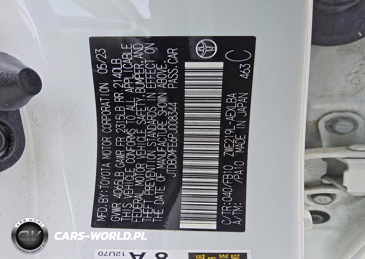 2023 Toyota Corolla Hybrid Le VIN:JTDBCMFE6PJ008344 - 12