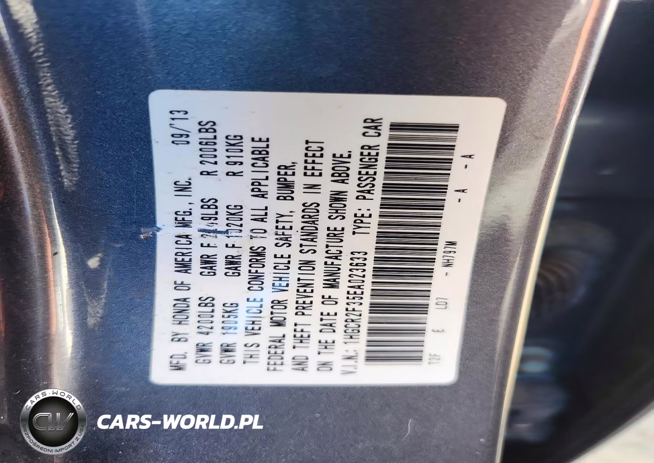 2014 Honda Accord Lx VIN:1HGCR2F35EA023633 - 12
