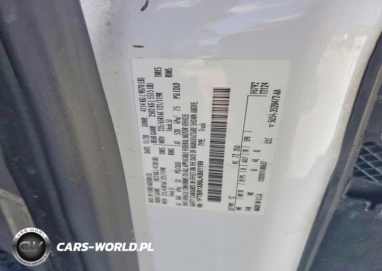 2020 Ford Transit T-250 VIN:1FTBR1X86LKB61199 - 14