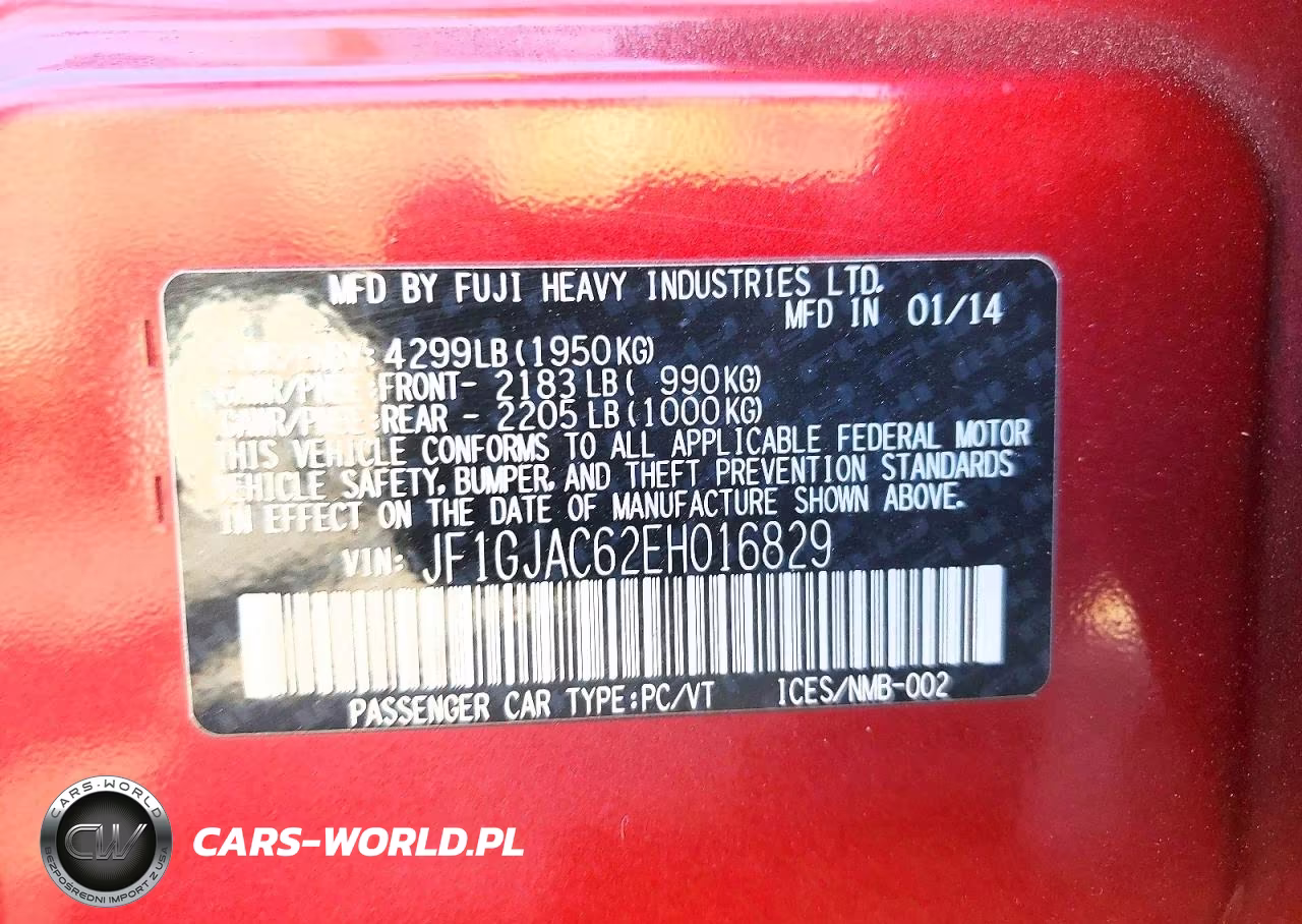 2014 Subaru Impreza Premium VIN:JF1GJAC62EH016829 - 12