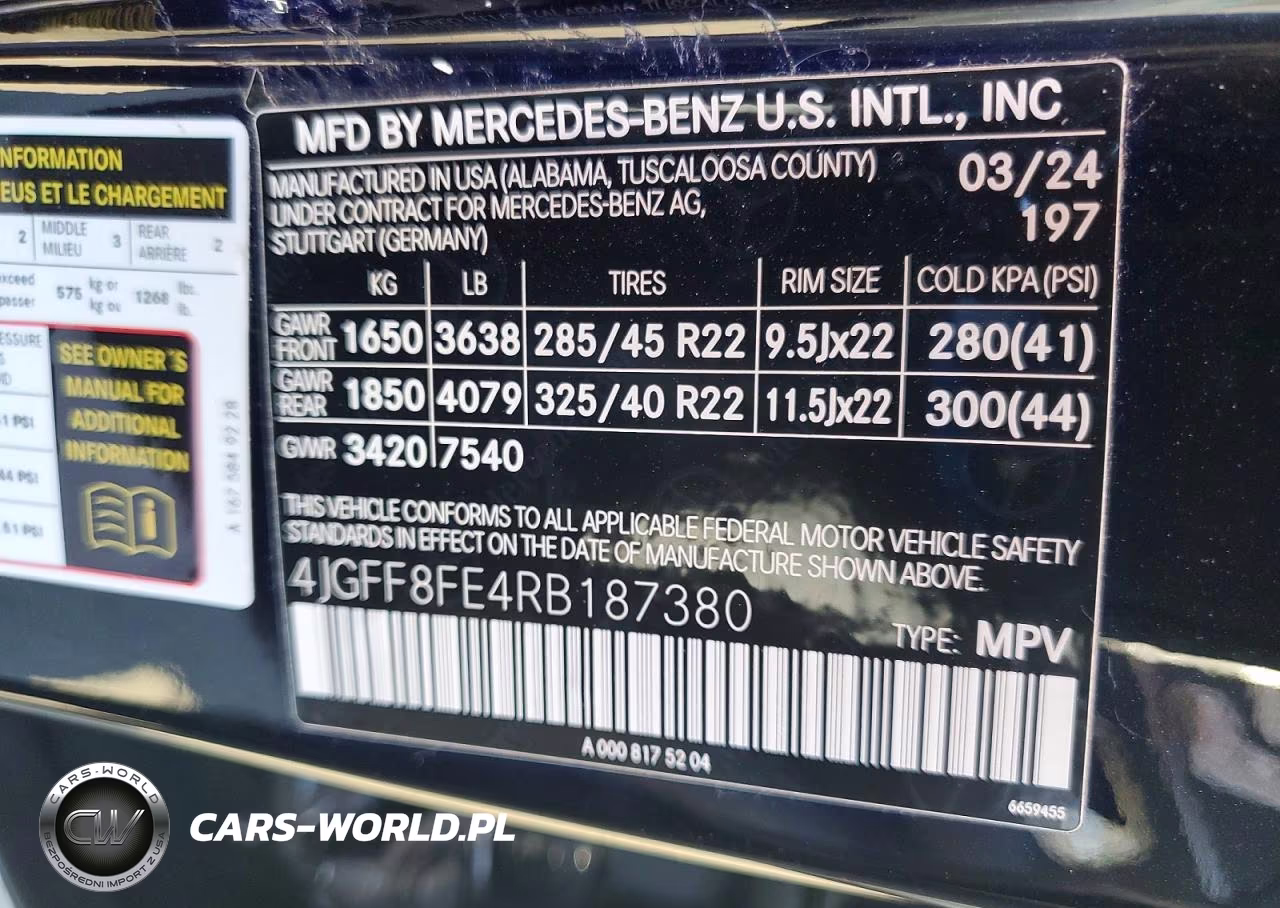 2024 Mercedes-Benz Gls 580 4Matic VIN:4JGFF8FE4RB187380 - 13