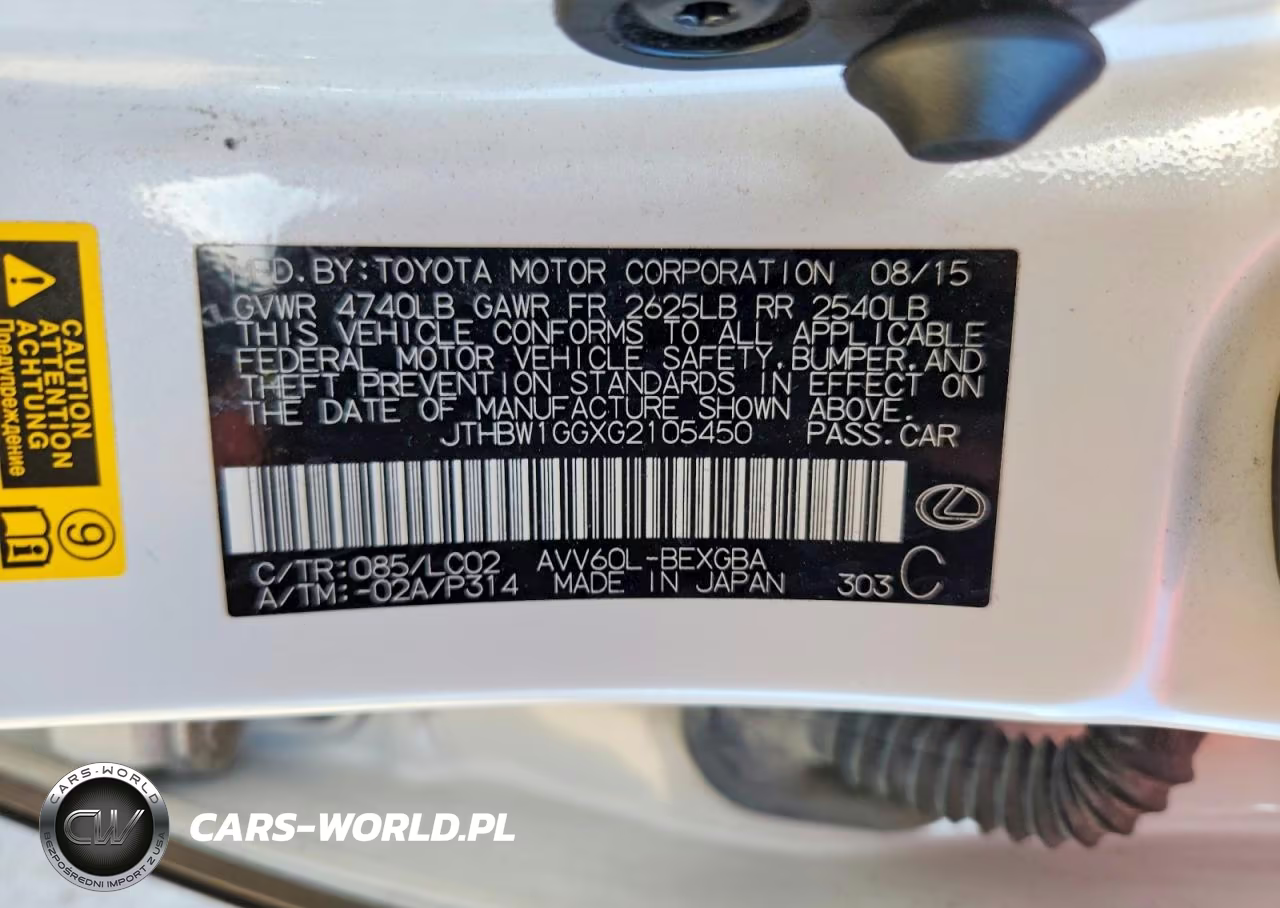 2016 Lexus Es 300H VIN:JTHBW1GGXG2105450 - 12