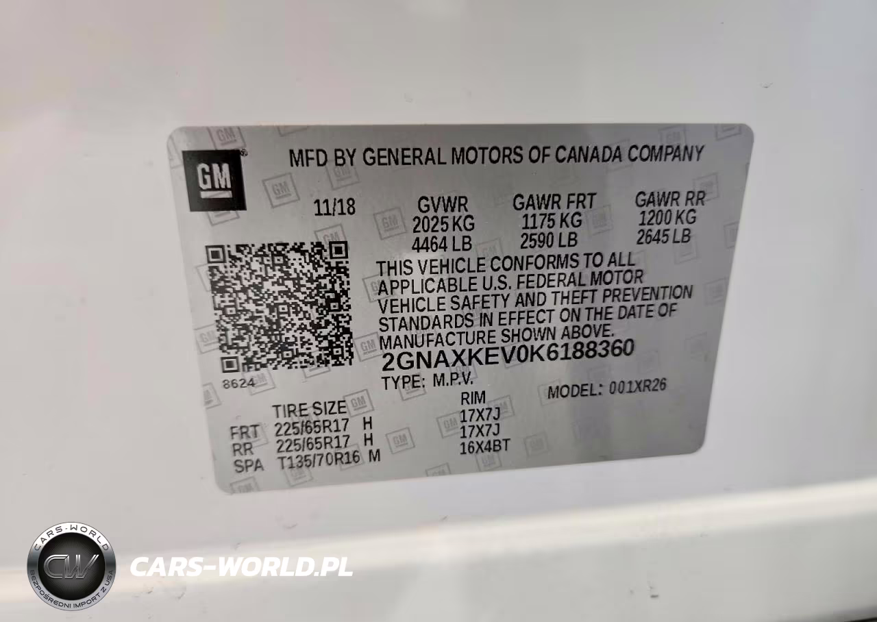 2019 Chevrolet Equinox Lt VIN:2GNAXKEV0K6188360 - 13
