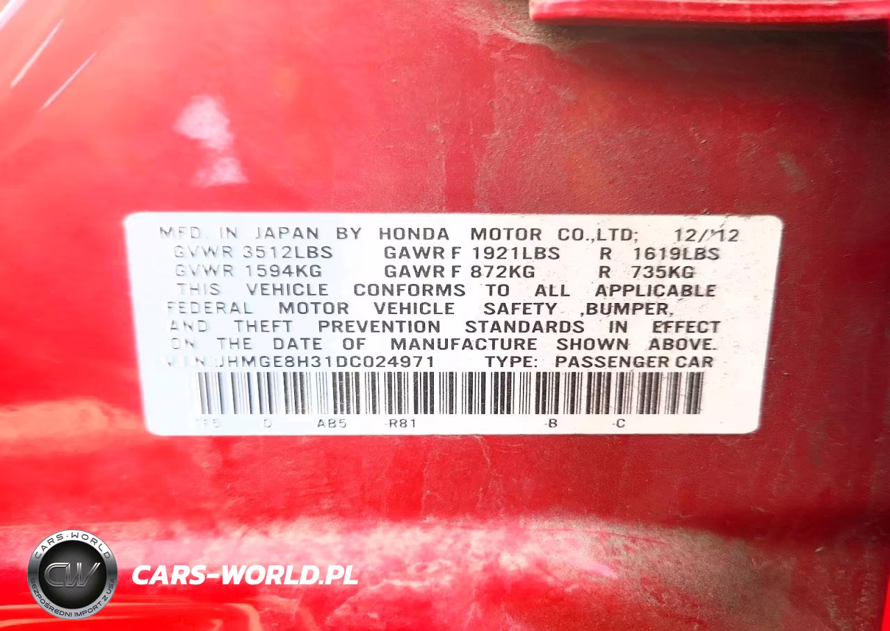 2013 Honda Fit VIN:JHMGE8H31DC024971 - 12
