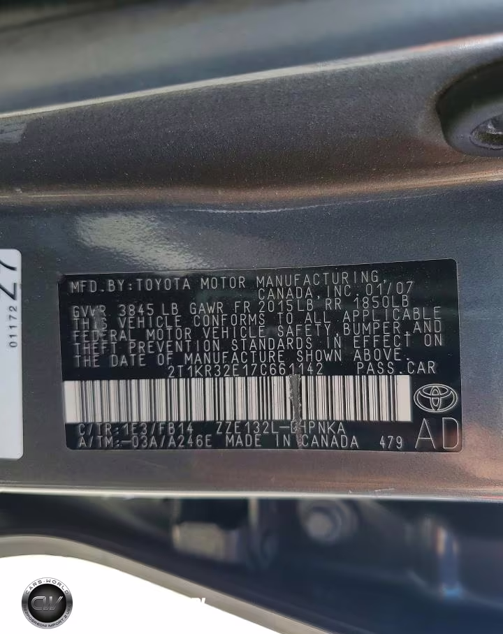 2007 Toyota Matrix Xr VIN:2T1KR32E17C661142 - 12
