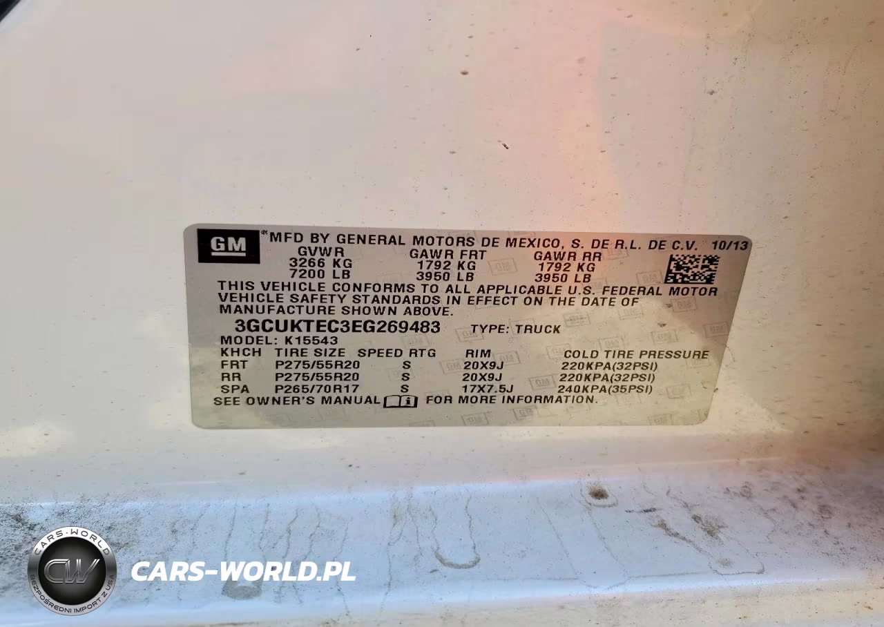 2014 Chevrolet Silverado K1500 High Country VIN:3GCUKTEC3EG269483 - 12