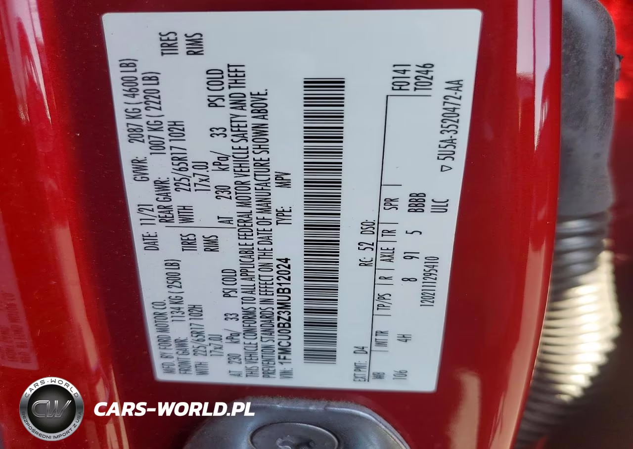 2021 Ford Escape Se VIN:1FMCU0BZ3MUB12024 - 13