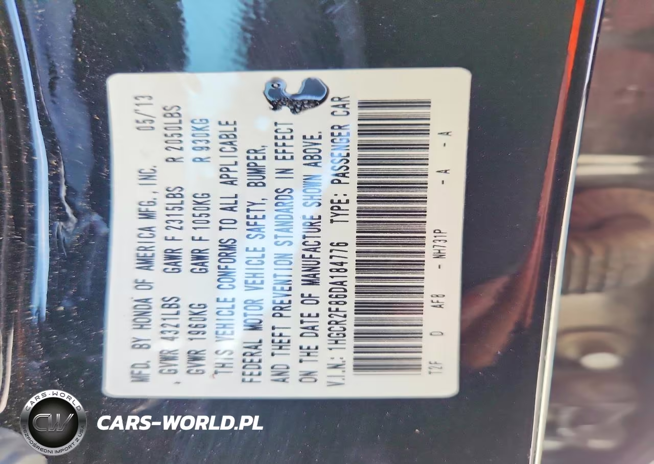 2013 Honda Accord Exl VIN:1HGCR2F86DA184776 - 12