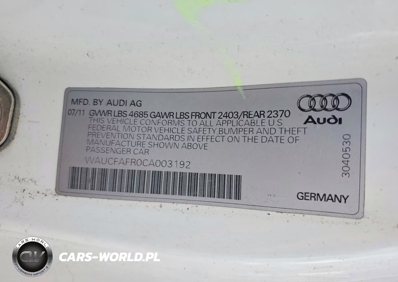 2012 Audi A5 Premium VIN:WAUCFAFR0CA003192 - 12