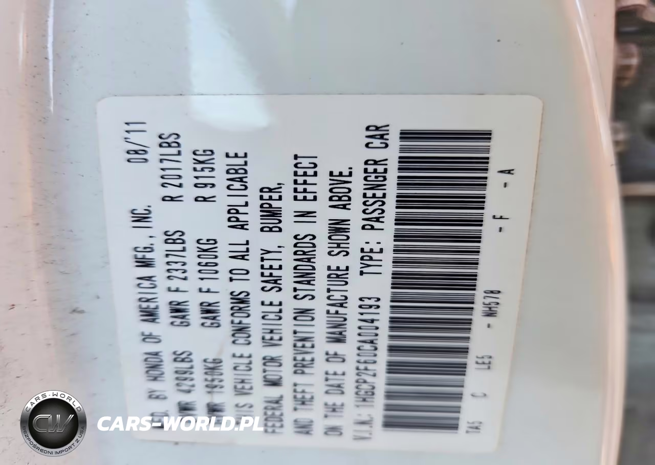 2012 Honda Accord Se VIN:1HGCP2F60CA004193 - 12
