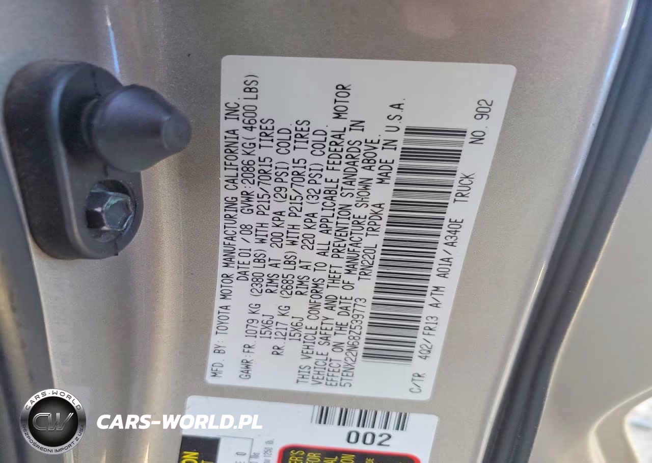 2008 Toyota Tacoma Base VIN:5TENX22N68Z539773 - 13