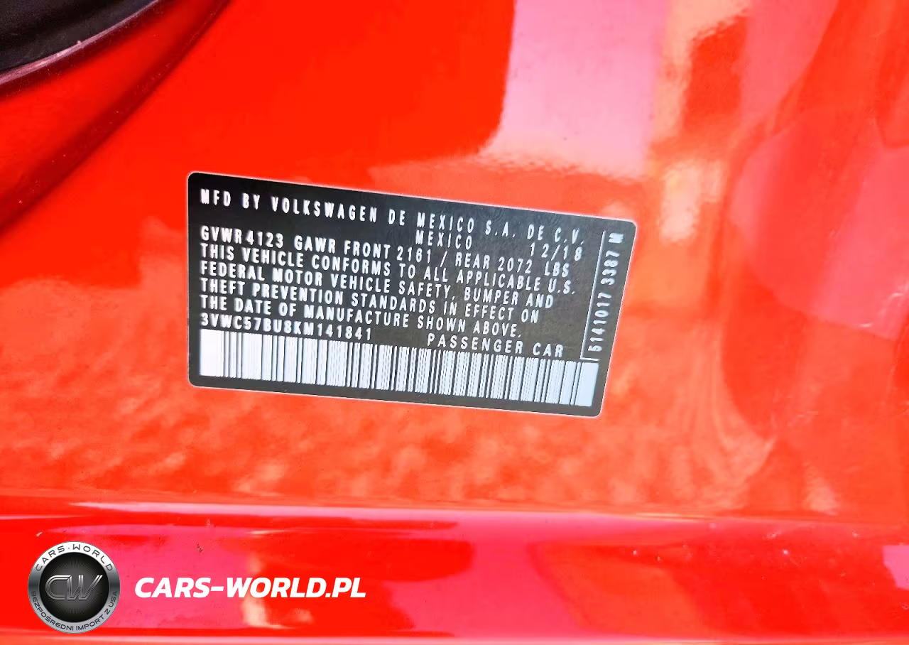 2019 Volkswagen Jetta S VIN:3VWC57BU8KM141841 - 12
