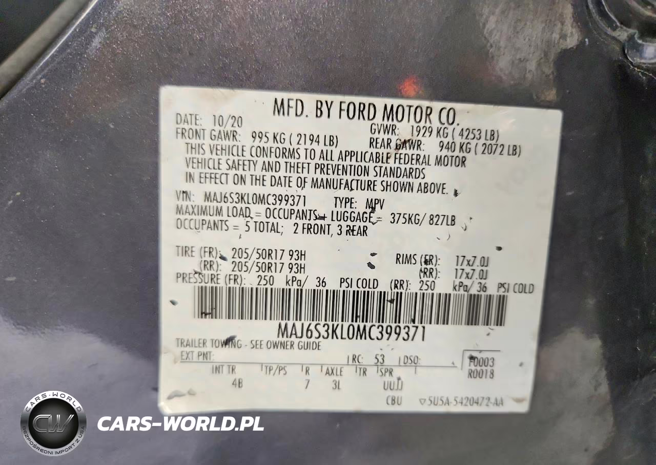 2021 Ford Ecosport Titanium VIN:MAJ6S3KL0MC399371 - 12
