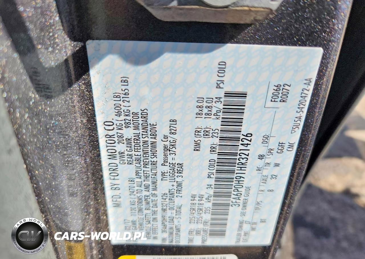 2017 Ford Fusion Se VIN:3FA6P0H91HR321426 - 12
