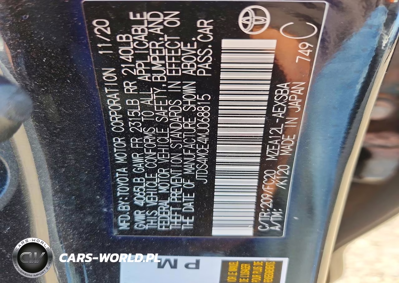 2021 Toyota Corolla Se VIN:JTDS4MCE4MJ068815 - 12