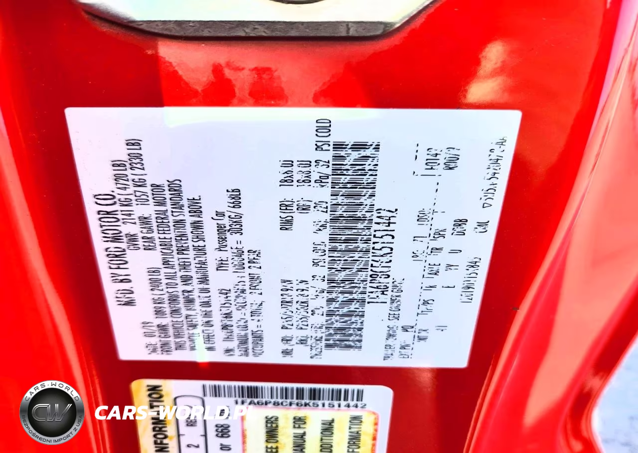 2019 Ford Mustang Gt VIN:1FA6P8CF6K5151442 - 11
