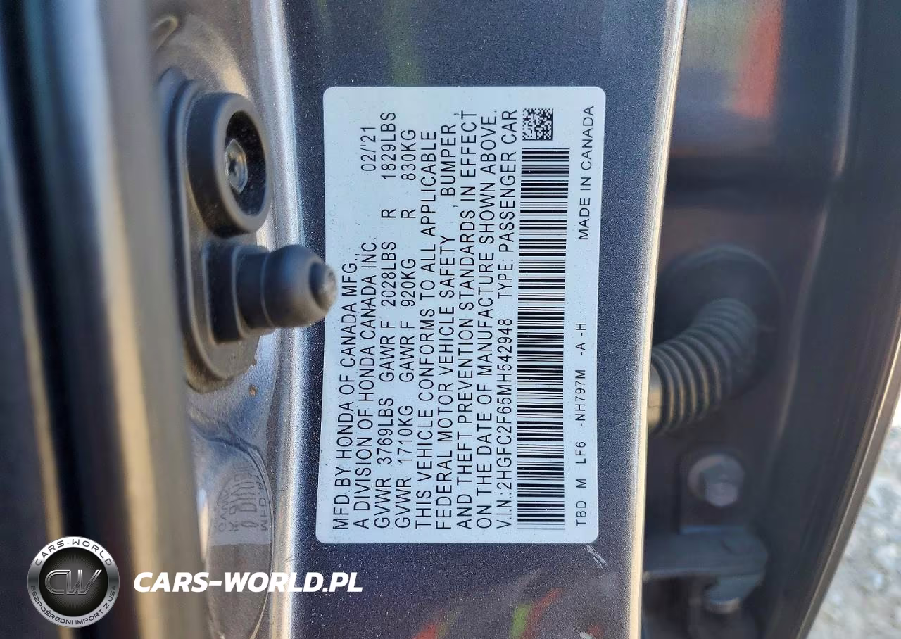 2021 Honda Civic Lx VIN:2HGFC2F65MH542948 - 13