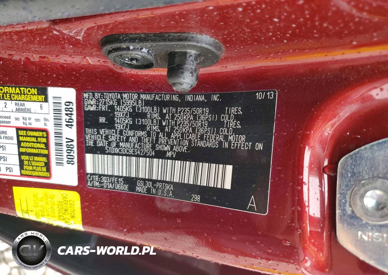 2014 Toyota Sienna Sport VIN:5TDXK3DC9ES427504 - 13