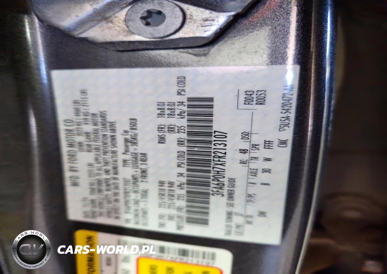 2015 Ford Fusion Se VIN:3FA6P0H7XFR213107 - 12