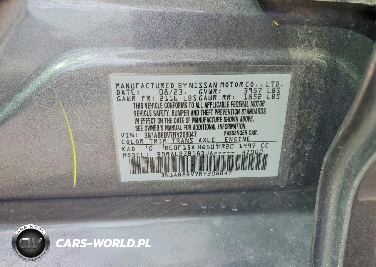 2024 Nissan Sentra S VIN:3N1AB8BV7RY208047 - 12