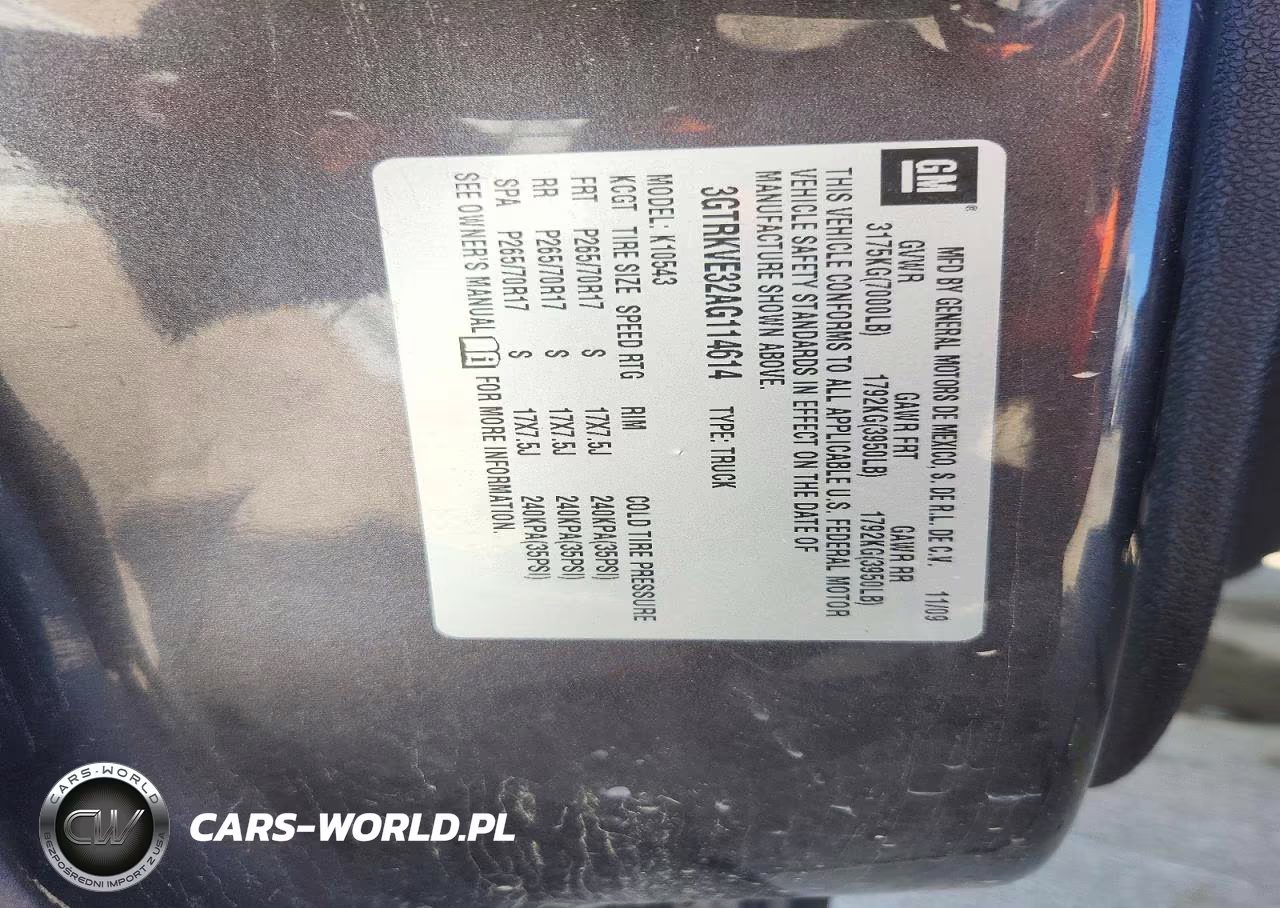 2010 GMC Sierra K1500 Sle VIN:3GTRKVE32AG114614 - 12