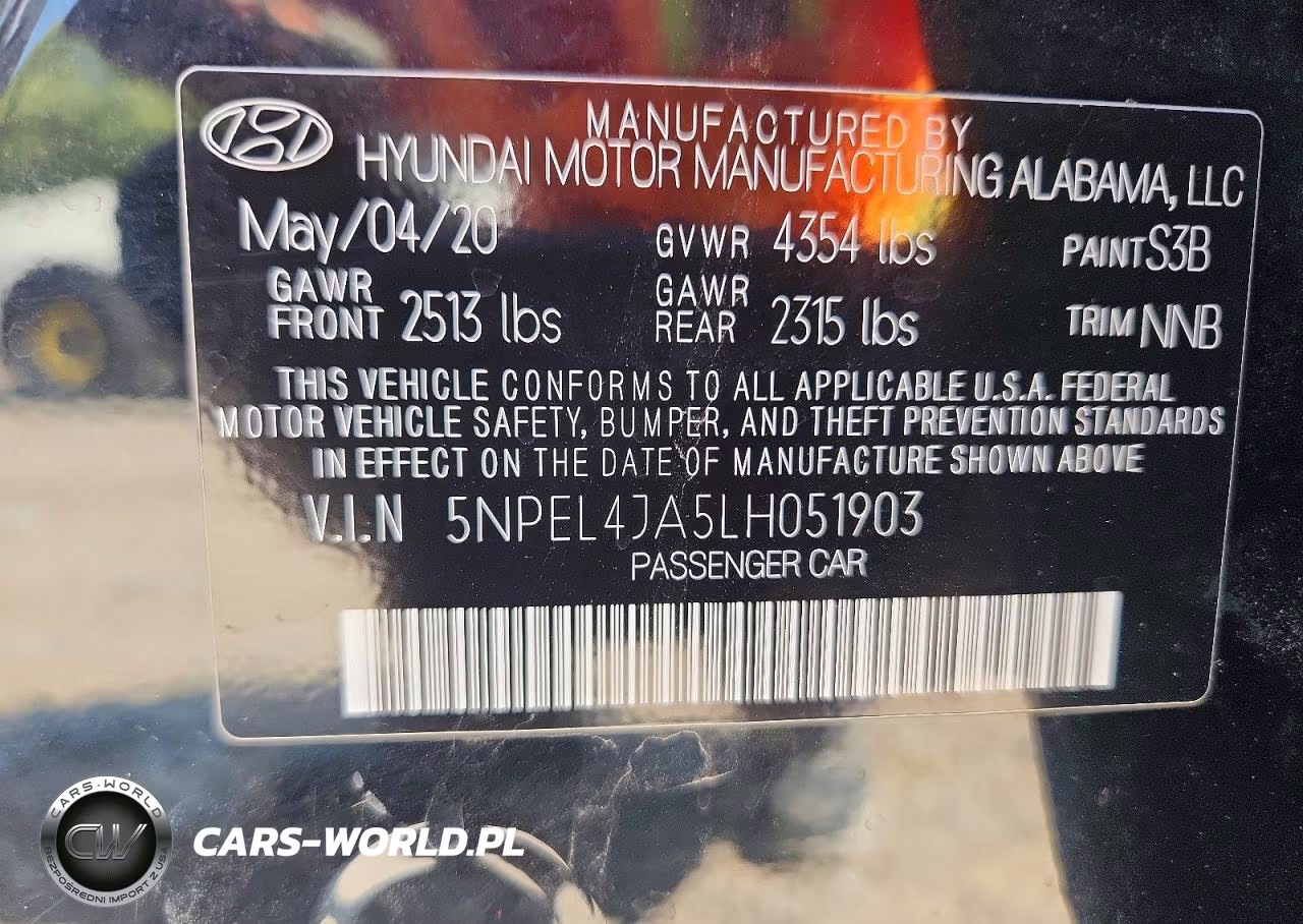 2020 Hyundai Sonata Sel VIN:5NPEL4JA5LH051903 - 12