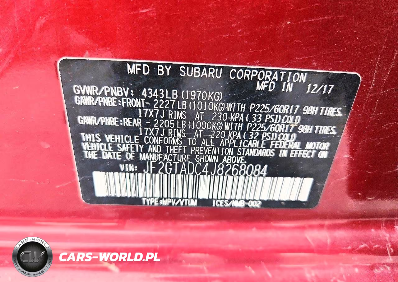 2018 Subaru Crosstrek Premium VIN:JF2GTADC4J8268084 - 12