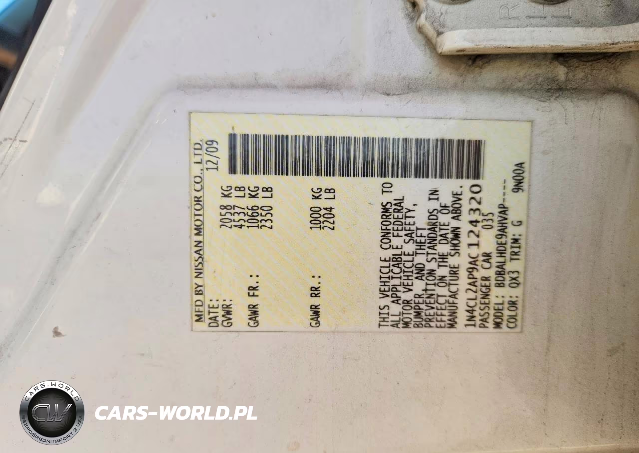 2010 Nissan Altima Hybrid VIN:1N4CL2AP9AC124320 - 12
