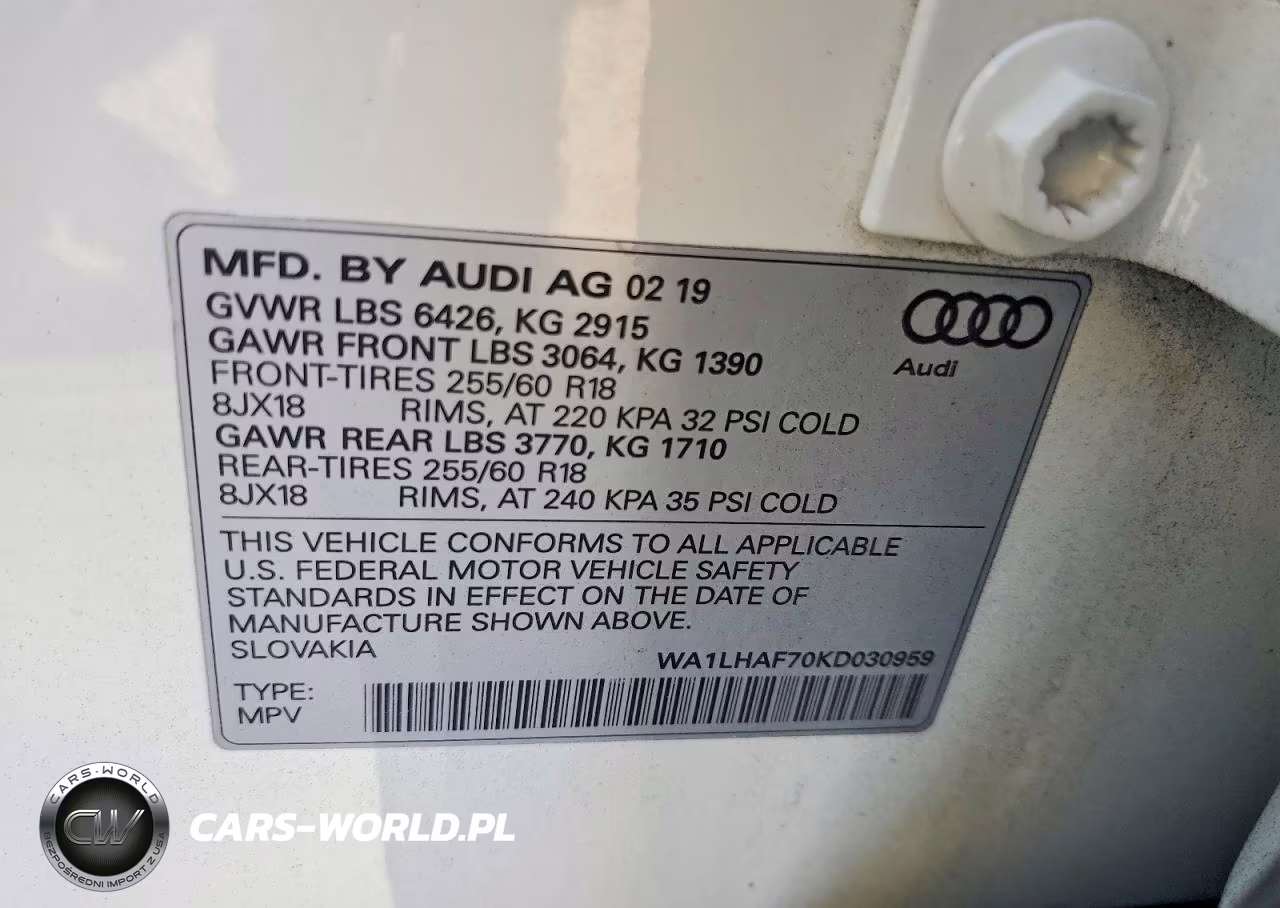 2019 Audi Q7 Premium Plus VIN:WA1LHAF70KD030959 - 12