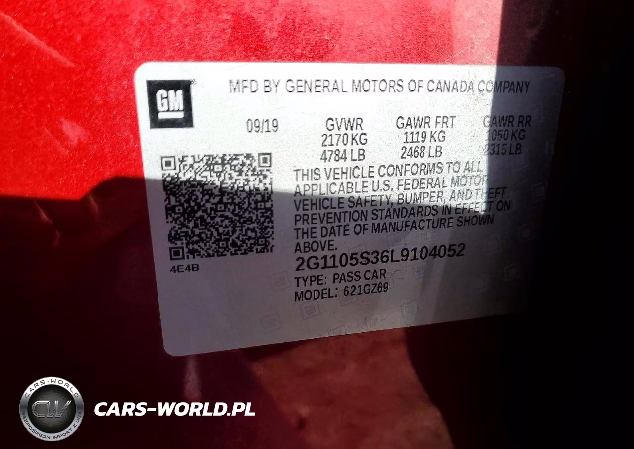 2020 Chevrolet Impala Premier VIN:2G1105S36L9104052 - 12
