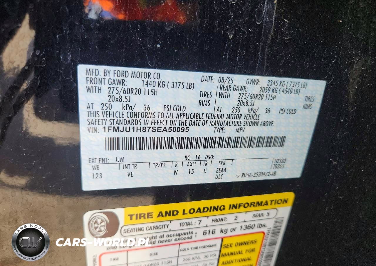 2025 Ford Expedition Active VIN:1FMJU1H87SEA50095 - 14