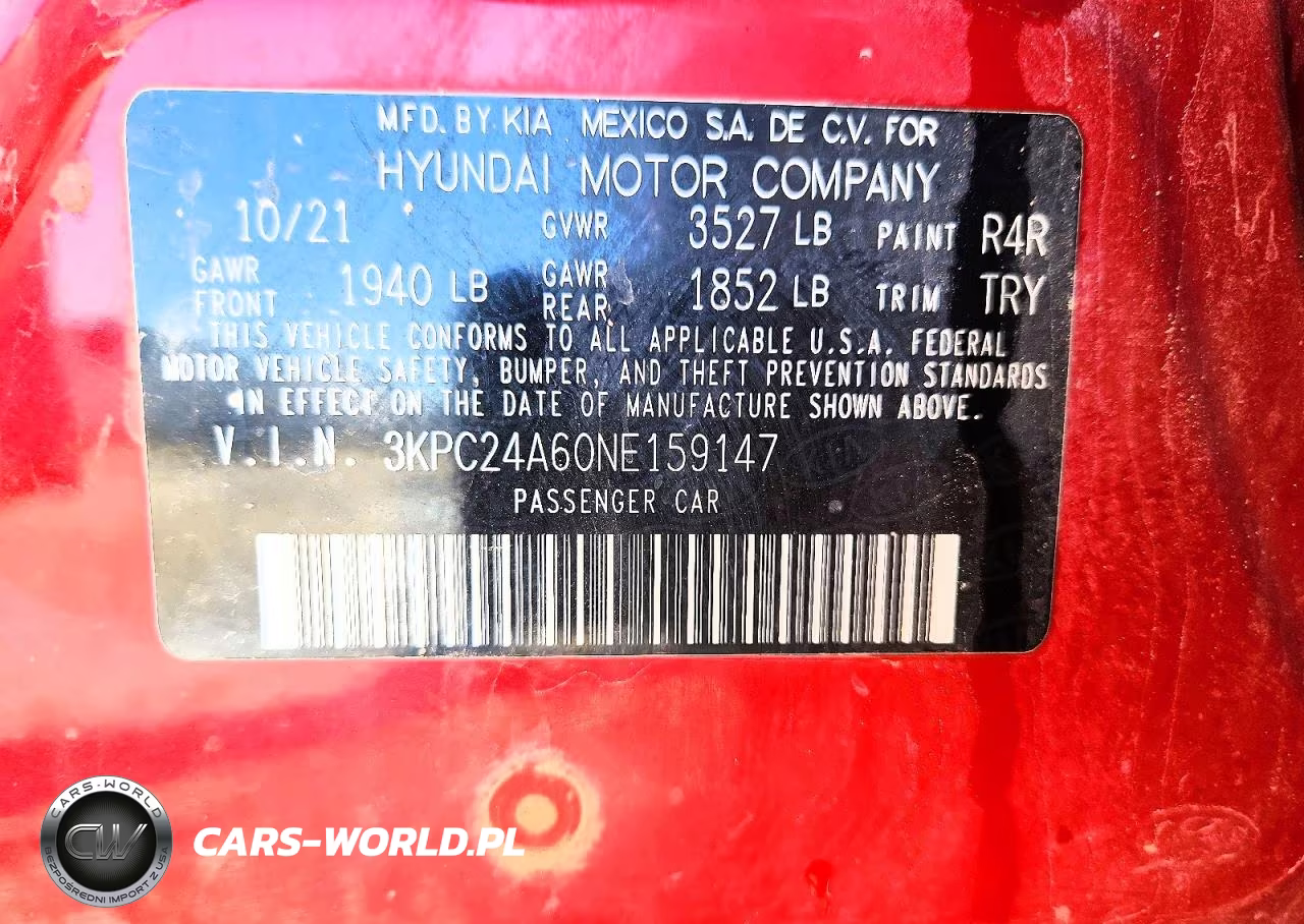 2022 Hyundai Accent Se VIN:3KPC24A60NE159147 - 12