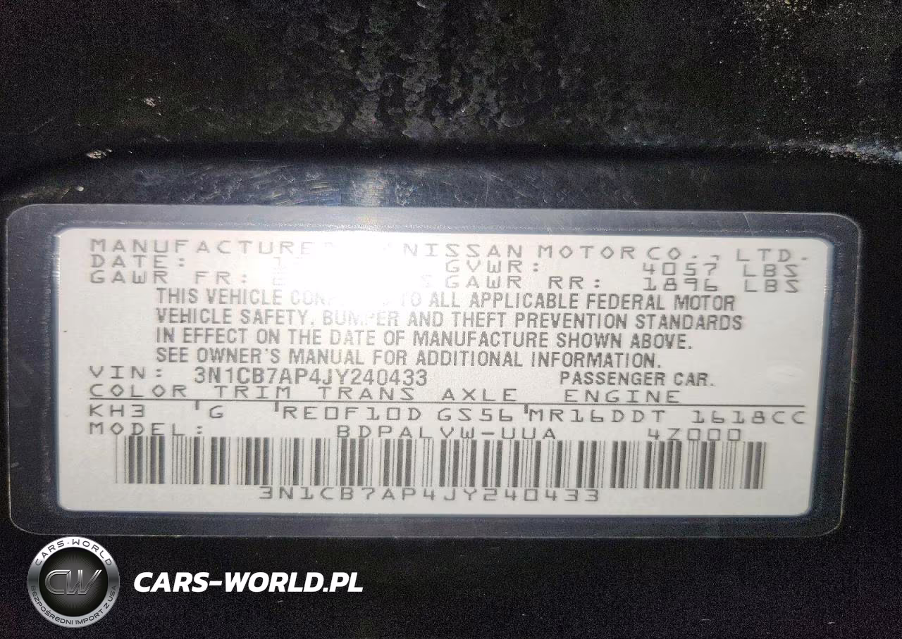 2018 Nissan Sentra Nismo VIN:3N1CB7AP4JY240433 - 12