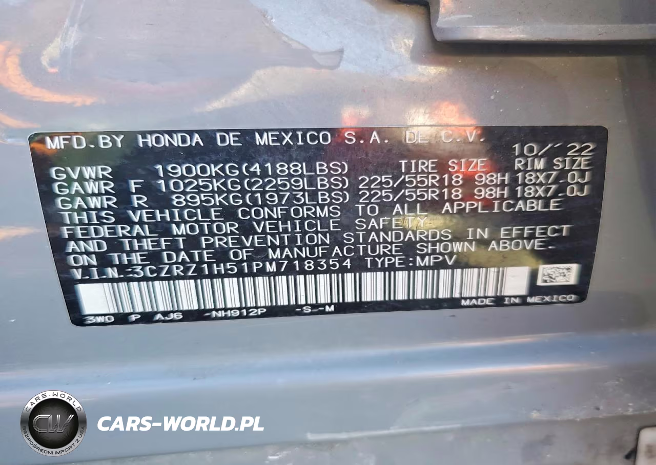 2023 Honda Hr-V Sport VIN:3CZRZ1H51PM718354 - 13