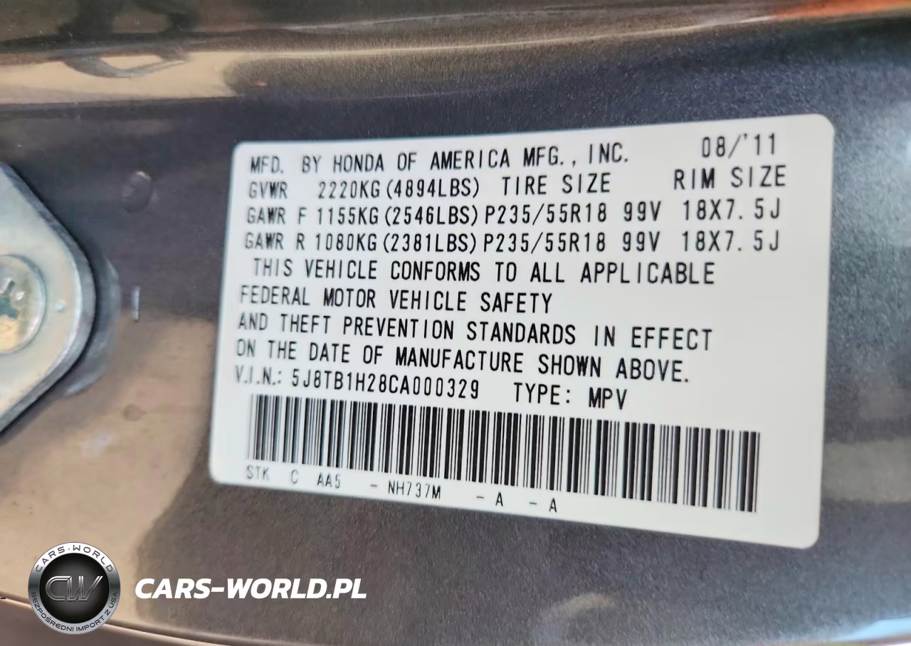 2012 Acura Rdx VIN:5J8TB1H28CA000329 - 14